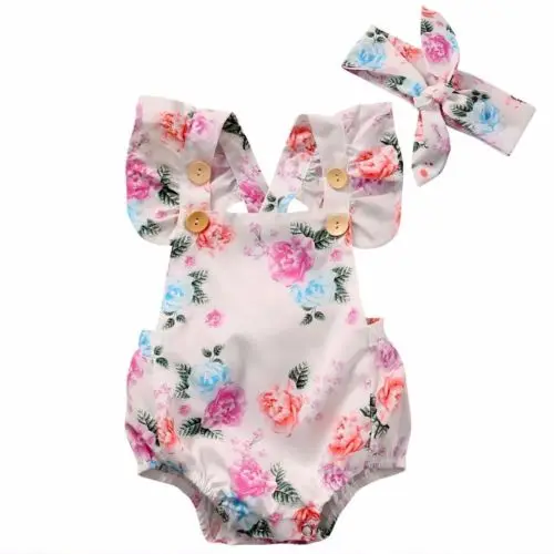 emmababy infant baby girls clothes Floral button fly sleeve Bodysuit +headband Sunsuit Outfits Set
emmababy infant baby girls clothes Floral button fly sleeve Bodysuit +headband Sunsuit Outfits Set