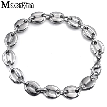 Moorvan 11mm width 22cm chains flat coffee beans bead bracelet stainless steel high quality for MEN'S Jewelry VB311
Moorvan 11mm width 22cm chains flat coffee beans bead bracelet stainless steel high quality for MEN'S Jewelry VB311