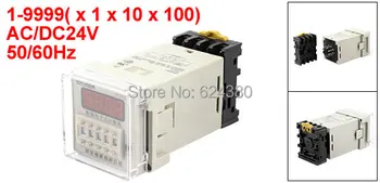 24V 50/60Hz 1-9999 (x 1 x 10 x 100) Count Up Digital Programmable Counter Relay Panel Mount w 8 Round Pin Socket Base DH48J-8
24V 50/60Hz 1-9999 (x 1 x 10 x 100) Count Up Digital Programmable Counter Relay Panel Mount w 8 Round Pin Socket Base DH48J-8