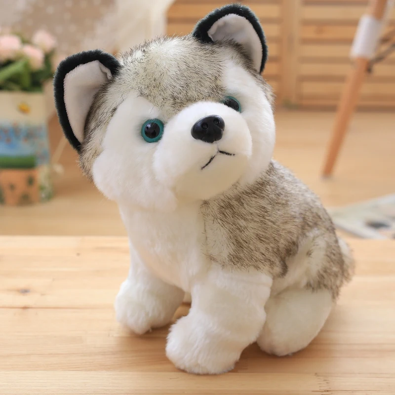 Распродажа Kawaii плюшевые игрушки для щенков милая имитация хаски собаки мягкая