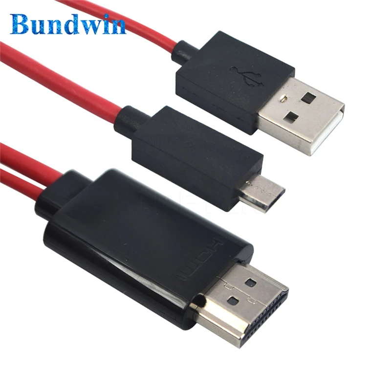 Bundwin 2M Micro USB to HDMI HD 1080P Cable Male-Male Adapter for Samsung LG Song HTC Moto for HDTV Wholesale
Bundwin 2M Micro USB to HDMI HD 1080P Cable Male-Male Adapter for Samsung LG Song HTC Moto for HDTV Wholesale