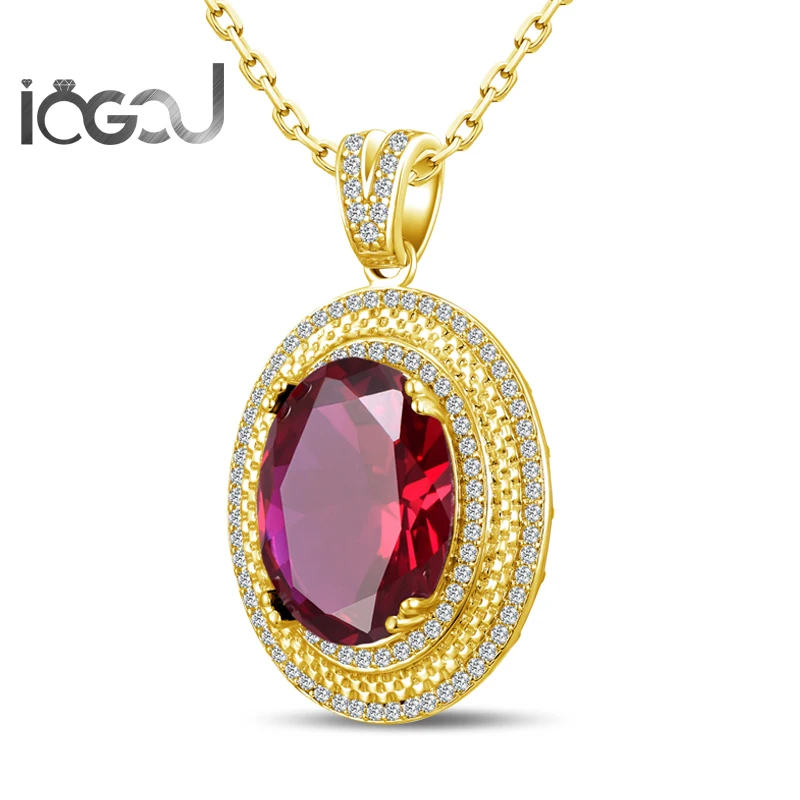 IOGOU Luxury 15x20mm Yellow Gold Color 925 Sterling Silver Red Sona Simulated Oval Cut Pendants Hiphop Wedding Party Gifts
IOGOU Luxury 15x20mm Yellow Gold Color 925 Sterling Silver Red Sona Simulated Oval Cut Pendants Hiphop Wedding Party Gifts