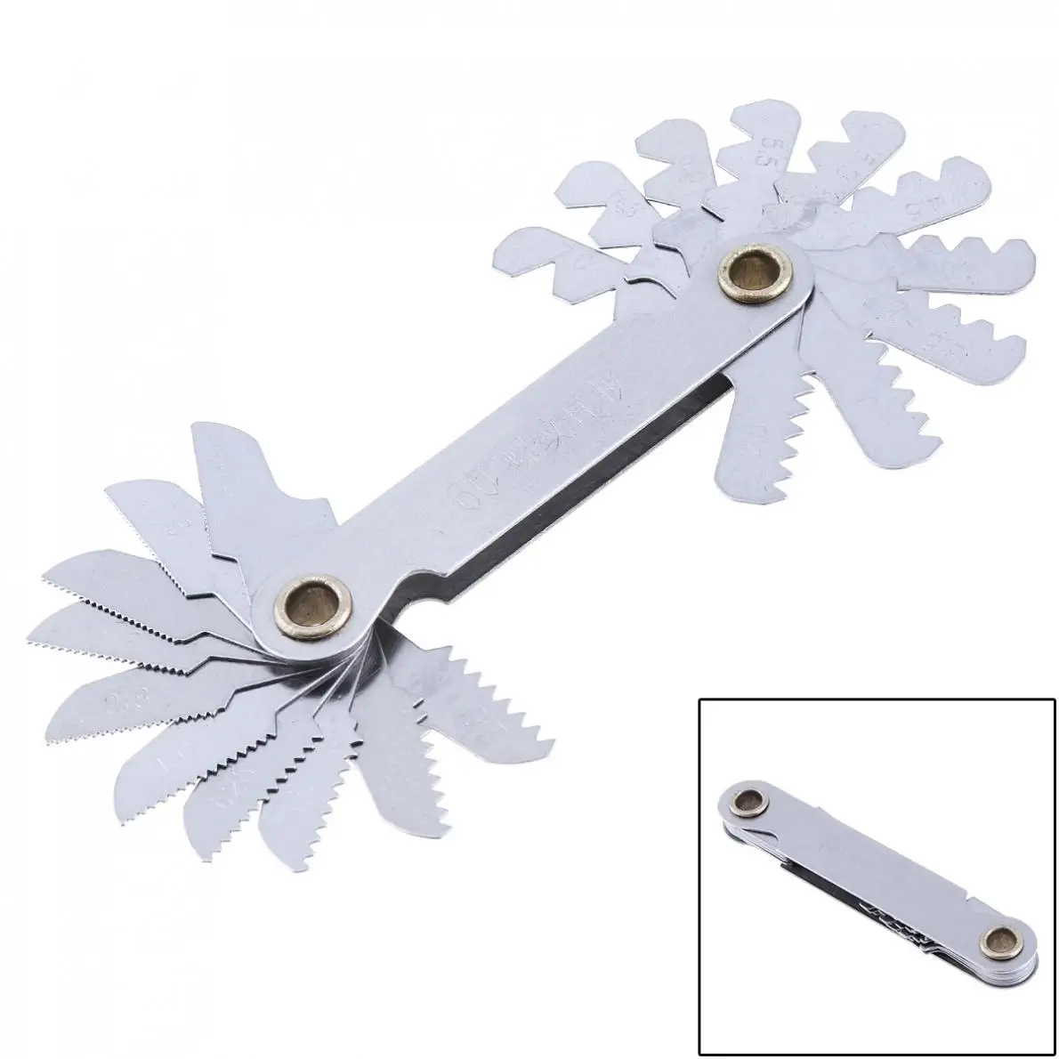20pcs/set Stainless Steel Thread Gauge 60 Degree Screw Pitch Gauge with 0.5-7.0 Blades Range for Industrial Measurement
20pcs/set Stainless Steel Thread Gauge 60 Degree Screw Pitch Gauge with 0.5-7.0 Blades Range for Industrial Measurement