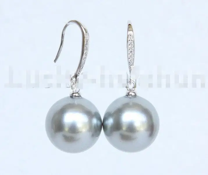 Hot selling free shipping******** Dangle 14mm round light gray south sea shell pearl Earrings 925 hook
Hot selling free shipping******** Dangle 14mm round light gray south sea shell pearl Earrings 925 hook
