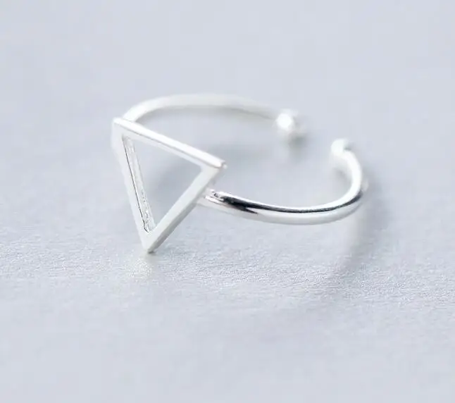 Genuine 925 Sterling Silver Geometric Open Triangle Ring Openable Adjustable Size GTLJ1183
Genuine 925 Sterling Silver Geometric Open Triangle Ring Openable Adjustable Size GTLJ1183