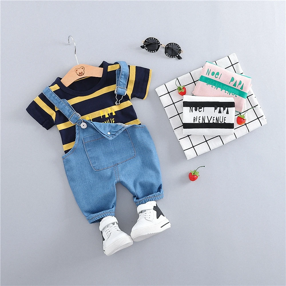 2019 Summer 2pcs set for baby boy short sleeve T-shirt +suspender trouser suit for 3-36M baby Kids cool soft summer clothes
2019 Summer 2pcs set for baby boy short sleeve T-shirt +suspender trouser suit for 3-36M baby Kids cool soft summer clothes