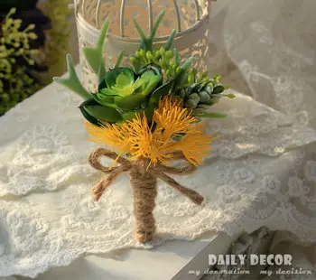 5pcs Forest style green color artificial succulent flower bridal Groom boutonniere wedding bride Guest corsage for wedding party
5pcs Forest style green color artificial succulent flower bridal Groom boutonniere wedding bride Guest corsage for wedding party