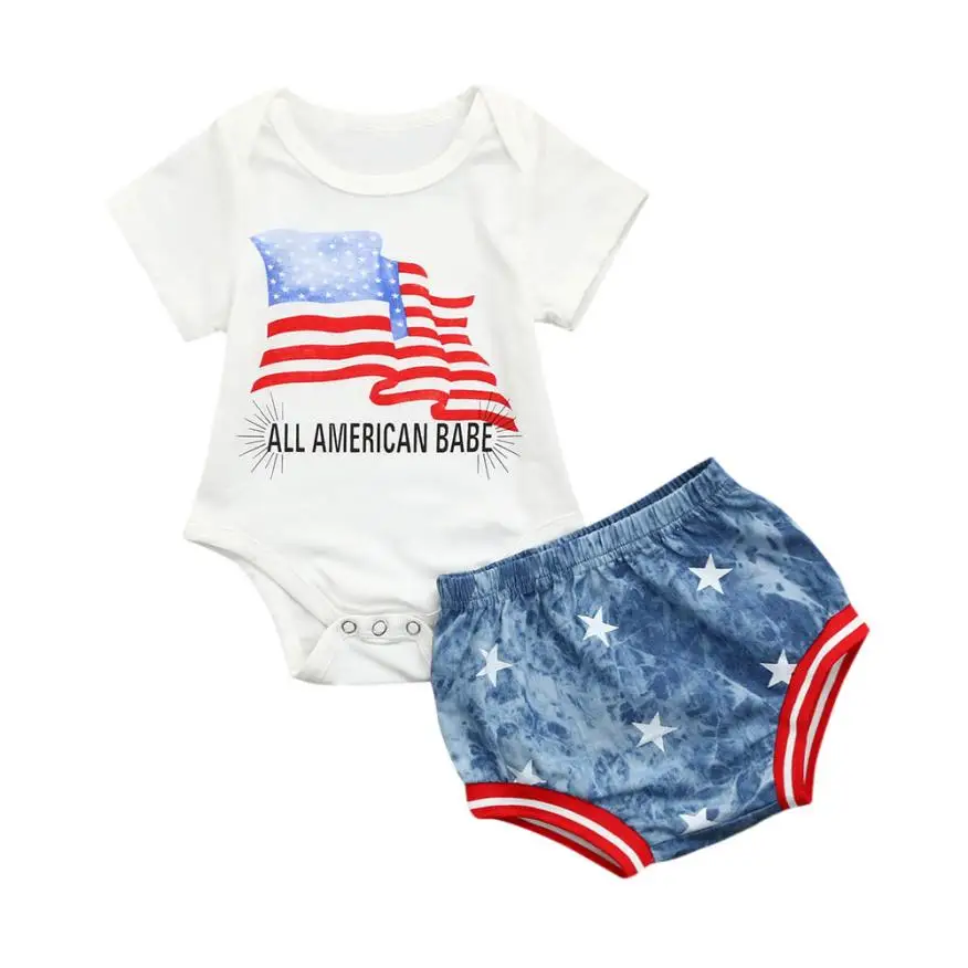 2Pcs Infant Baby Girls Boys Letter 4th Of July Star Romper+Shorts Outfits Set O-Collar clothes for girls 2018
2Pcs Infant Baby Girls Boys Letter 4th Of July Star Romper+Shorts Outfits Set O-Collar clothes for girls 2018