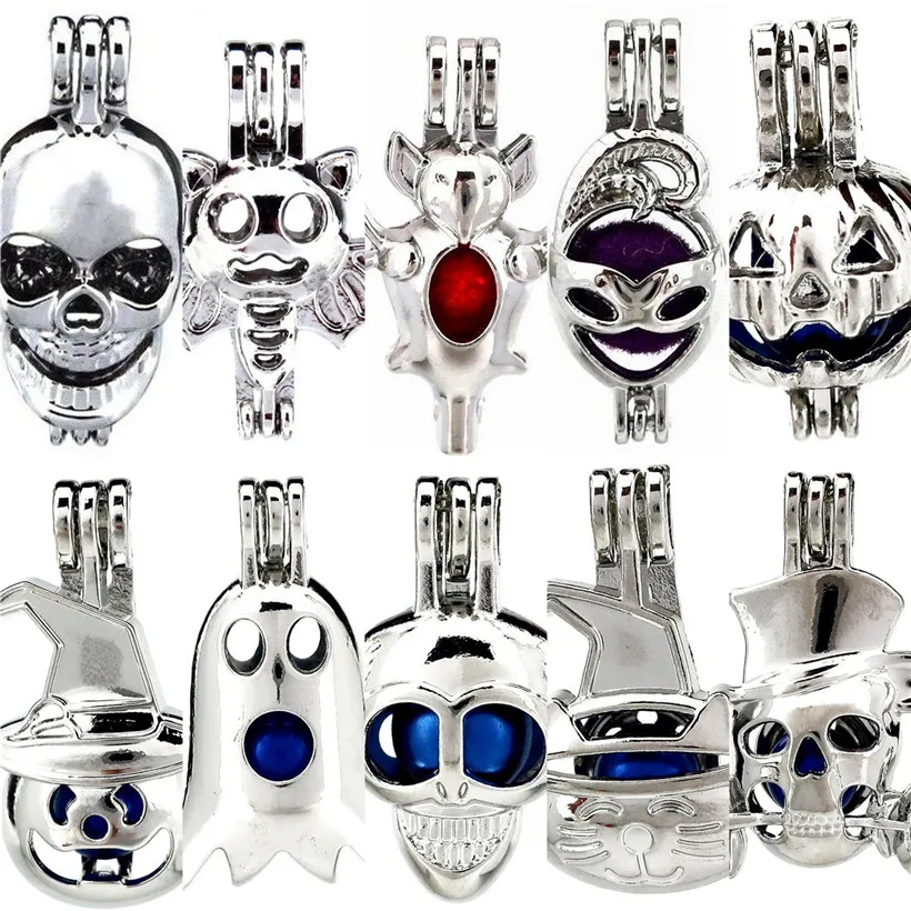10pcs Ghost Skull Bat Pumpkin Lantern Locket Pendant Perfume Diffuser Beads Pearl Cage -3
10pcs Ghost Skull Bat Pumpkin Lantern Locket Pendant Perfume Diffuser Beads Pearl Cage -3