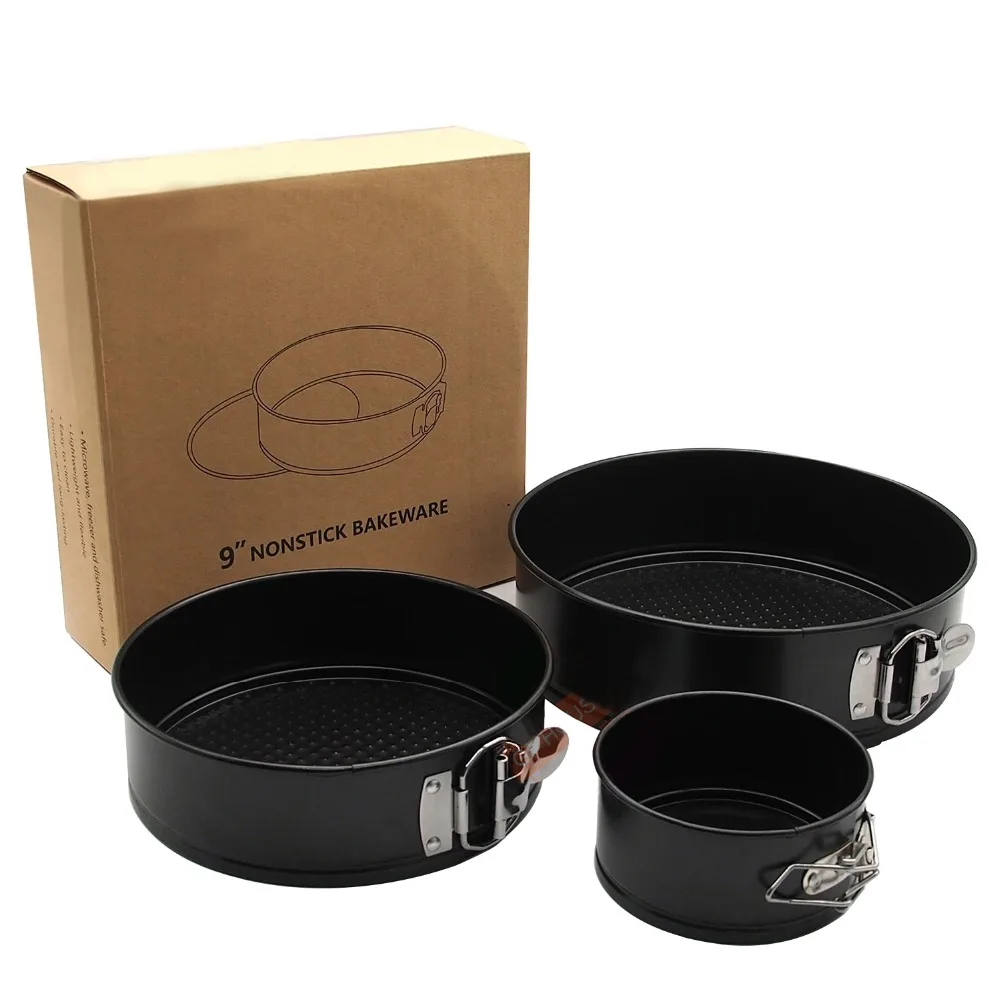 YUEWO 4 inch 7 inch 9 inch three piece set baking tray cake rings mold live buckle mold FDA non-stick coated cake tray
YUEWO 4 inch 7 inch 9 inch three piece set baking tray cake rings mold live buckle mold FDA non-stick coated cake tray