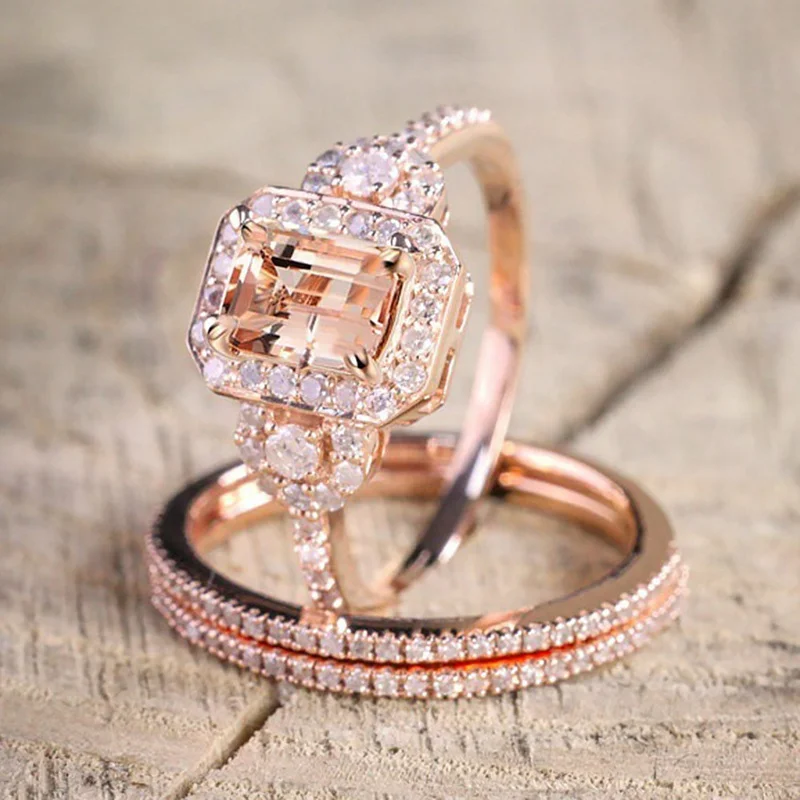 3pcs/set Zircon Engagement Rings For Women Rose Gold Color Wedding Rings Female Crystal Jewelry Top Quality
3pcs/set Zircon Engagement Rings For Women Rose Gold Color Wedding Rings Female Crystal Jewelry Top Quality