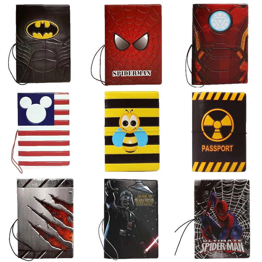 ALIEME Passeport Card Bag Fashion 3D Cartoon Superman Star Wars Passport Cover Holder Mini High Quality PVC Couverture 14*9cm
ALIEME Passeport Card Bag Fashion 3D Cartoon Superman Star Wars Passport Cover Holder Mini High Quality PVC Couverture 14*9cm