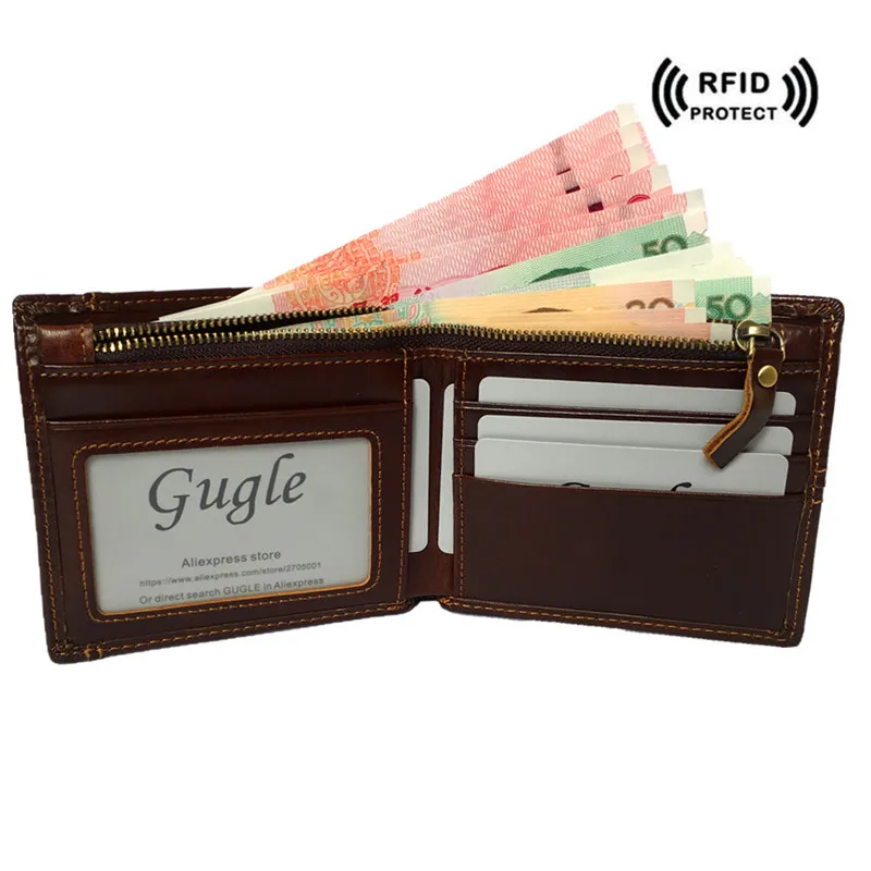 Rfid Blocking Genuine Leather Mens Wallet&Credit Card Holder Top Quality Short Wallet with Zipper Coin Purse Travel Wallets
Rfid Blocking Genuine Leather Mens Wallet&Credit Card Holder Top Quality Short Wallet with Zipper Coin Purse Travel Wallets