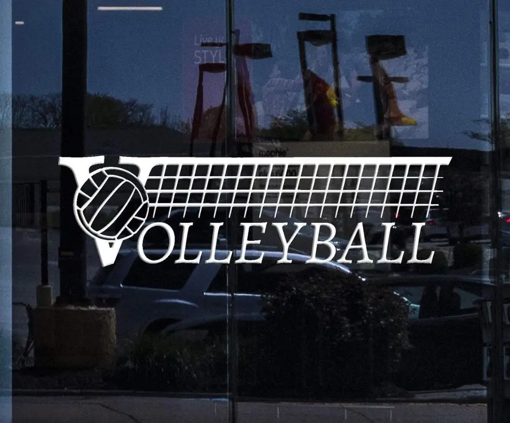 Volleyball Logo Sport School Ball Player Window Vinyl Sticker And Graphics For Teen Boy Room Home Design Decal GA457 | Дом и сад