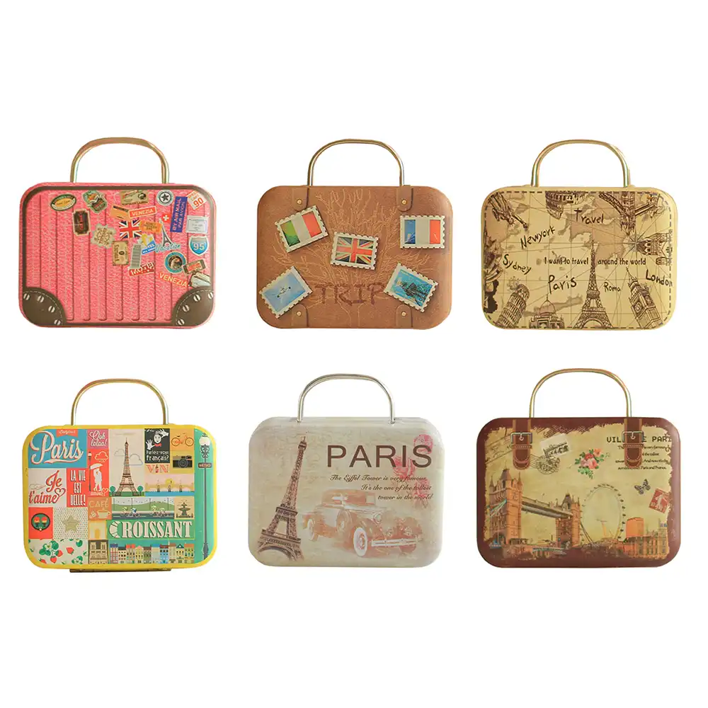 1 pcs vintage building chinese style mobile marriage candy box