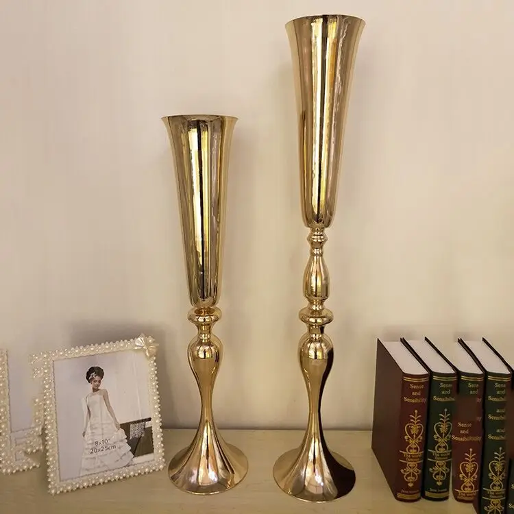 2019 Large Diamete Tabletop Metal Vase Decorative Flowers Tall