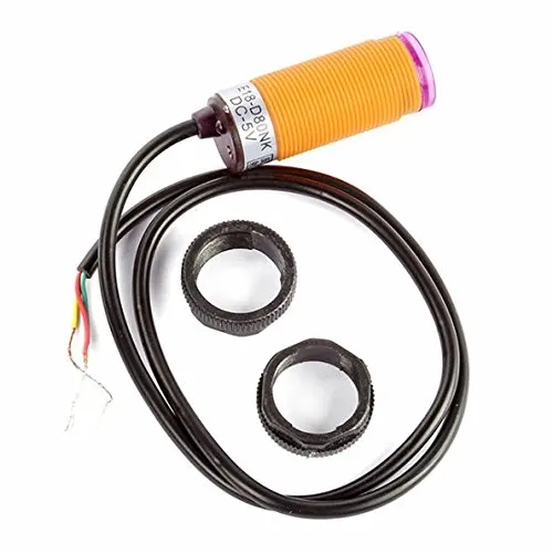 Smart Car Robot E18-D80NK Adjustable Infrared Obstacle Avoidance Sensor Diffuse Photoelectric Switch Proximity Switch 3-80cm
Smart Car Robot E18-D80NK Adjustable Infrared Obstacle Avoidance Sensor Diffuse Photoelectric Switch Proximity Switch 3-80cm