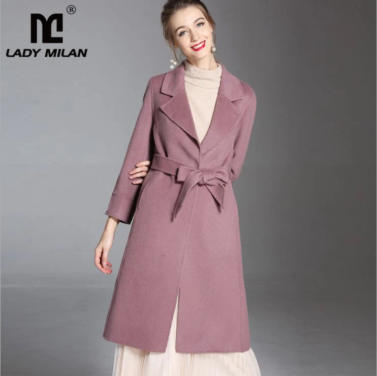 New Arrival Women's Notched Collar Long Sleeves Double Cashmere Wool Sash Belt Fashion Winter Coats Outerwear Trench
New Arrival Women's Notched Collar Long Sleeves Double Cashmere Wool Sash Belt Fashion Winter Coats Outerwear Trench