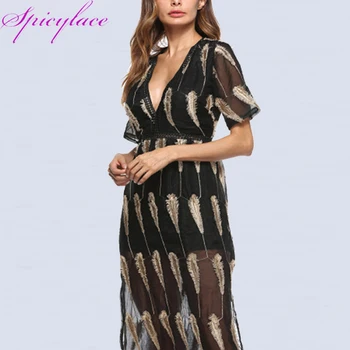 Spicylace Sexy Long Maxi Chiffon Women Summer Dress Short Sleeve Deep V Neck Party Club Open Casual Plus Size Dresses
Spicylace Sexy Long Maxi Chiffon Women Summer Dress Short Sleeve Deep V Neck Party Club Open Casual Plus Size Dresses