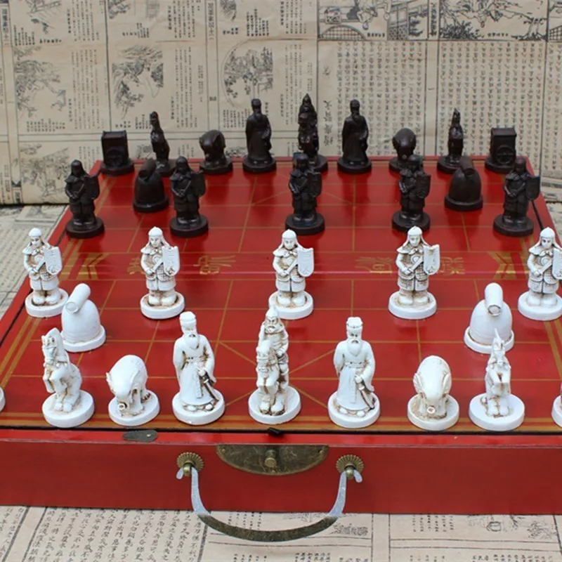 High-grade Antique Wooden Chinese Chess Game Set Folding Chessboard Chinese Traditions Resin Chess Pieces Board Game Yernea
High-grade Antique Wooden Chinese Chess Game Set Folding Chessboard Chinese Traditions Resin Chess Pieces Board Game Yernea