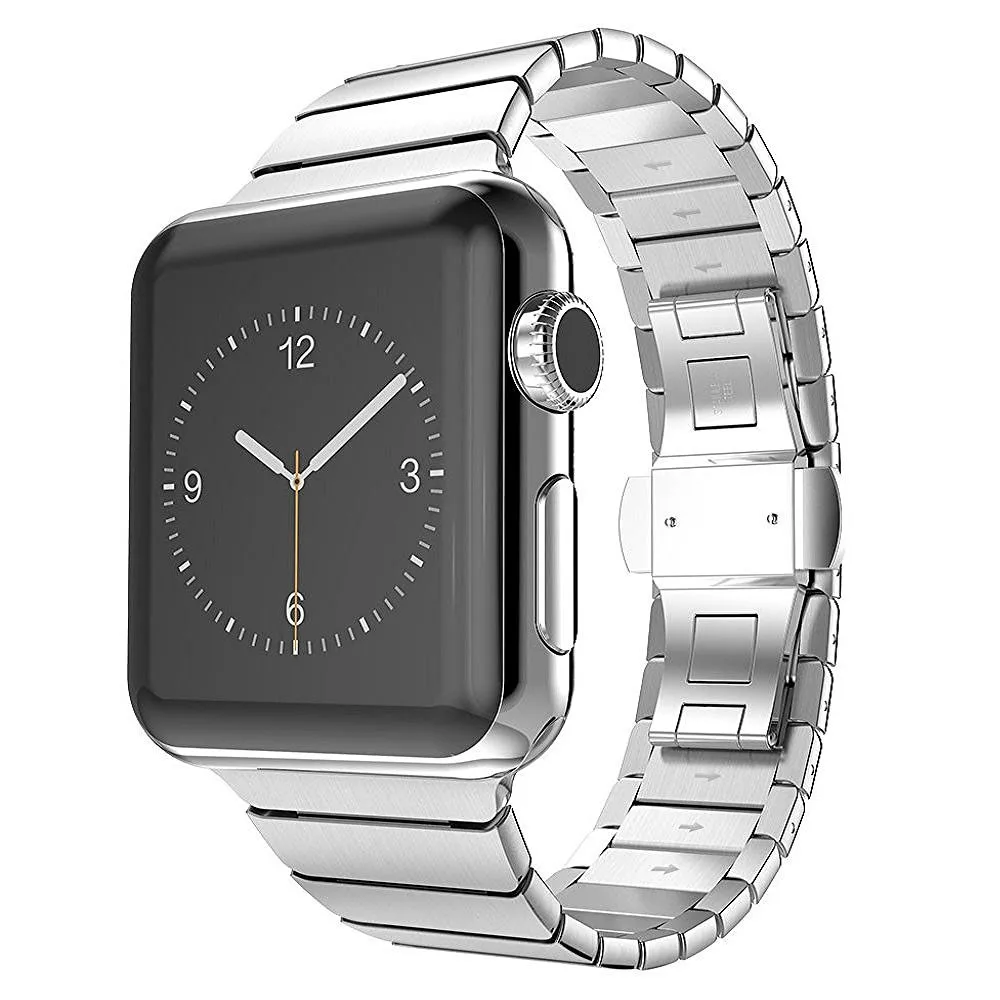 Браслет металлический для Apple Watch band 5 4 3 2 1 44 мм 40 люксовый браслет iWatch Band 38 42