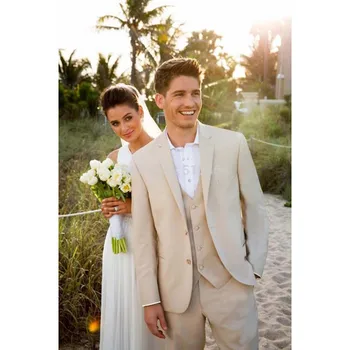 2020 terno slim fit Beige Mens Suits Custom Made Men Tuxedo suit Wedding Groom Three Pieces Two Buttons tuxedos for men (Jacket
2020 terno slim fit Beige Mens Suits Custom Made Men Tuxedo suit Wedding Groom Three Pieces Two Buttons tuxedos for men (Jacket