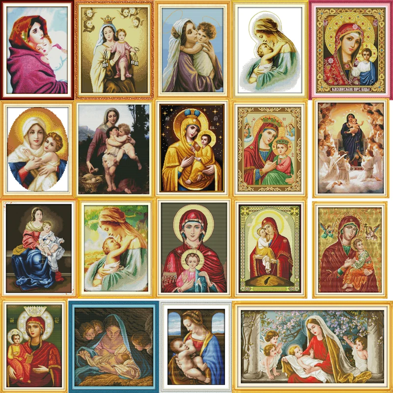 Joy Sunday Holy mother and son series Pattern Canvas DMC Counted Chinese Cross Stitch Kits Printed Embroidery Set Needlework
Joy Sunday Holy mother and son series Pattern Canvas DMC Counted Chinese Cross Stitch Kits Printed Embroidery Set Needlework
