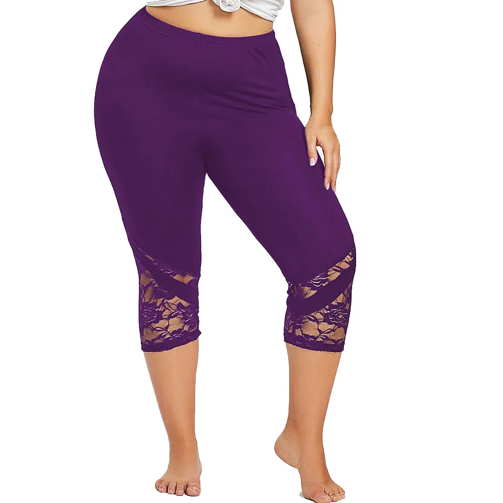 Plus Size 5XL Leggings Women Elastic Waist Solid Color Sexy Lace Hollow Out Fitness Sporting Stretched Trousers Feminina Leggins
Plus Size 5XL Leggings Women Elastic Waist Solid Color Sexy Lace Hollow Out Fitness Sporting Stretched Trousers Feminina Leggins