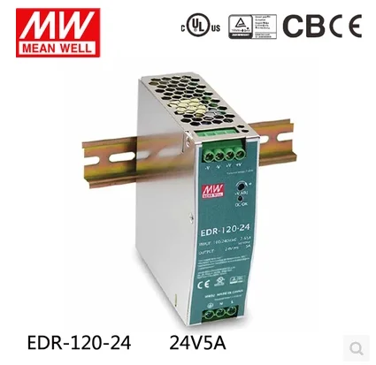 EDR-120 Genuine Mean Well MW 120W Single Phase AC/DC Industrial DIN Rail Switching Power Supply EDR-120-24 DC24V 12V 48V
EDR-120 Genuine Mean Well MW 120W Single Phase AC/DC Industrial DIN Rail Switching Power Supply EDR-120-24 DC24V 12V 48V