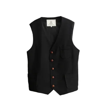 Plus Size Suit Vest Linen Cotton Men Casual Vest Retro Waistcoat Front Pocket Blazer Vest Man Clothing
Plus Size Suit Vest Linen Cotton Men Casual Vest Retro Waistcoat Front Pocket Blazer Vest Man Clothing