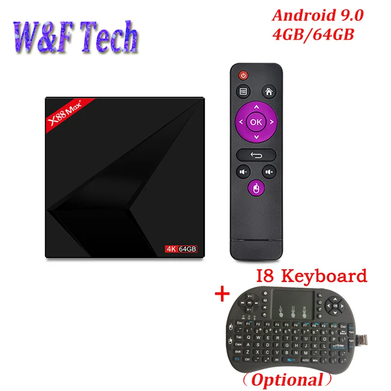 X88 Max plus TV box Android 9.0 4GB 64GB RK3328 2.4G/5G dual Wifi BT4.0 Type-c USB3.0 4K HD Media Player Smart Android TV BOX
X88 Max plus TV box Android 9.0 4GB 64GB RK3328 2.4G/5G dual Wifi BT4.0 Type-c USB3.0 4K HD Media Player Smart Android TV BOX
