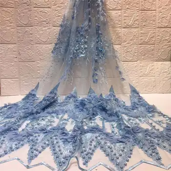 2019 Beautifical Light blue wedding lace fabric 3D flowers African lace fabric for dresses french beads tulle lace fabric
2019 Beautifical Light blue wedding lace fabric 3D flowers African lace fabric for dresses french beads tulle lace fabric