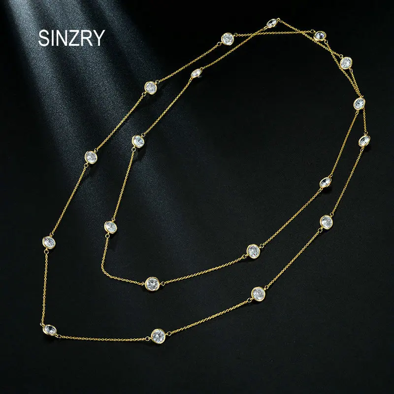 SINZRY elegant jewelry AAA cubic zirconia brilliant sweater chain CZ Fashion long necklaces women costume jewelry
SINZRY elegant jewelry AAA cubic zirconia brilliant sweater chain CZ Fashion long necklaces women costume jewelry