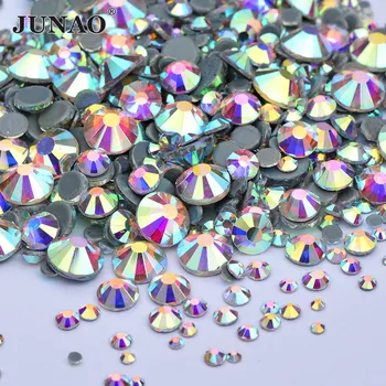 JUNAO 1440pcs Mix 8 Size Crystal AB Glass Hotfix Rhinestone Flatback Hot Fixation Crystals Stones Heat Transfer Iron On Strass
JUNAO 1440pcs Mix 8 Size Crystal AB Glass Hotfix Rhinestone Flatback Hot Fixation Crystals Stones Heat Transfer Iron On Strass