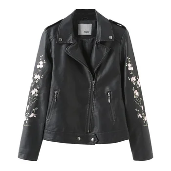 Fashion Faux Leather Coat Women Clothes 2020 Spring Autumn New Long sleeve Ladies leather jacket Embroidery Black Biker jacket
Fashion Faux Leather Coat Women Clothes 2020 Spring Autumn New Long sleeve Ladies leather jacket Embroidery Black Biker jacket