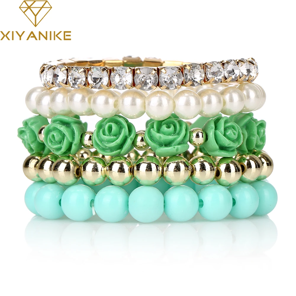 New Fashion Trendy Fashion Candy Color Pearl Rose Flower Multilayer Charm Bracelet & Bangle For Women Fashion Jewelry XY-B353
New Fashion Trendy Fashion Candy Color Pearl Rose Flower Multilayer Charm Bracelet & Bangle For Women Fashion Jewelry XY-B353