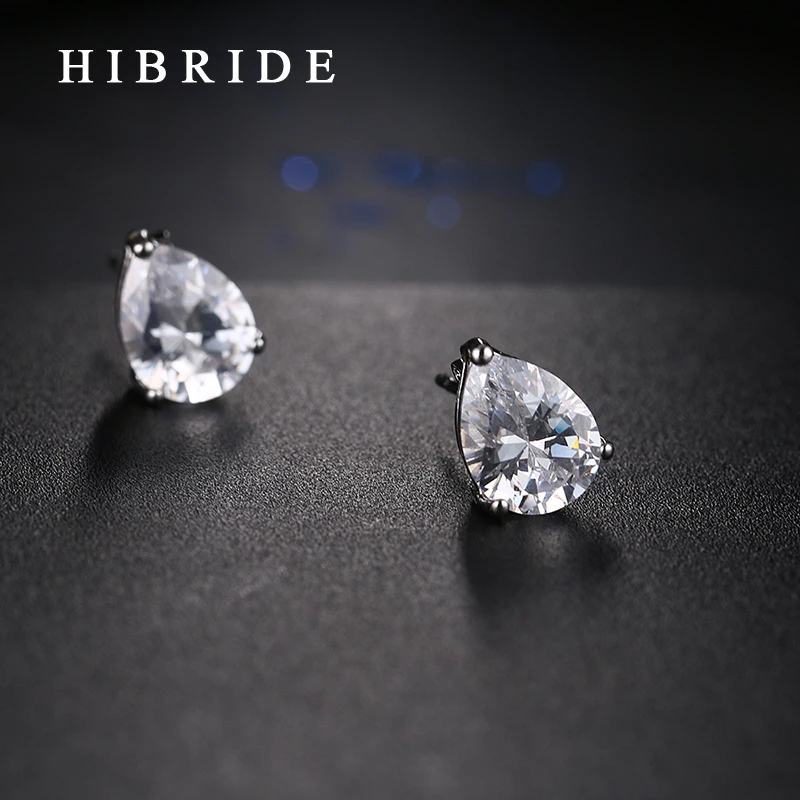 HIBRIDE New Water Drop Clear Cubic Zirconia Stud Earring Elegant Rhodium Plated Women Earrings E-86
HIBRIDE New Water Drop Clear Cubic Zirconia Stud Earring Elegant Rhodium Plated Women Earrings E-86