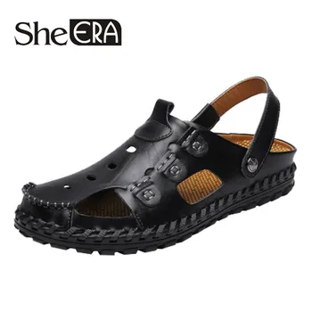 New Arrival Summer Men Flip Genuine Leather Flops Men Sandals Summer Beach Non-slide Male Slippers Zapatos Hombre Casual Shoes
New Arrival Summer Men Flip Genuine Leather Flops Men Sandals Summer Beach Non-slide Male Slippers Zapatos Hombre Casual Shoes
