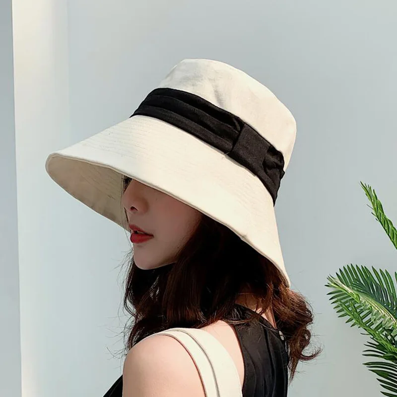 Summer Women Cotton Sun Hat Female Fashion Big Wide Brim Anti-UV Sun Visor Beach Hat Foldable Girls Bucket Hat Chapeau Gorras
Summer Women Cotton Sun Hat Female Fashion Big Wide Brim Anti-UV Sun Visor Beach Hat Foldable Girls Bucket Hat Chapeau Gorras