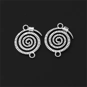 30Pcs Silver Color Spiral vortex Shape Connector Charms Round Tag Pendant Jewelry Accessories Making Necklaces 13X19mm A3147
30Pcs Silver Color Spiral vortex Shape Connector Charms Round Tag Pendant Jewelry Accessories Making Necklaces 13X19mm A3147