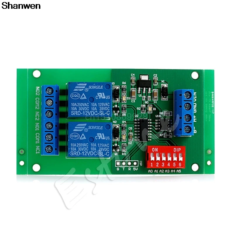 1pc 2Channel RS485 Relay Board Modbus RTU AT DC 12V Command Switch Module PLC Motor
1pc 2Channel RS485 Relay Board Modbus RTU AT DC 12V Command Switch Module PLC Motor