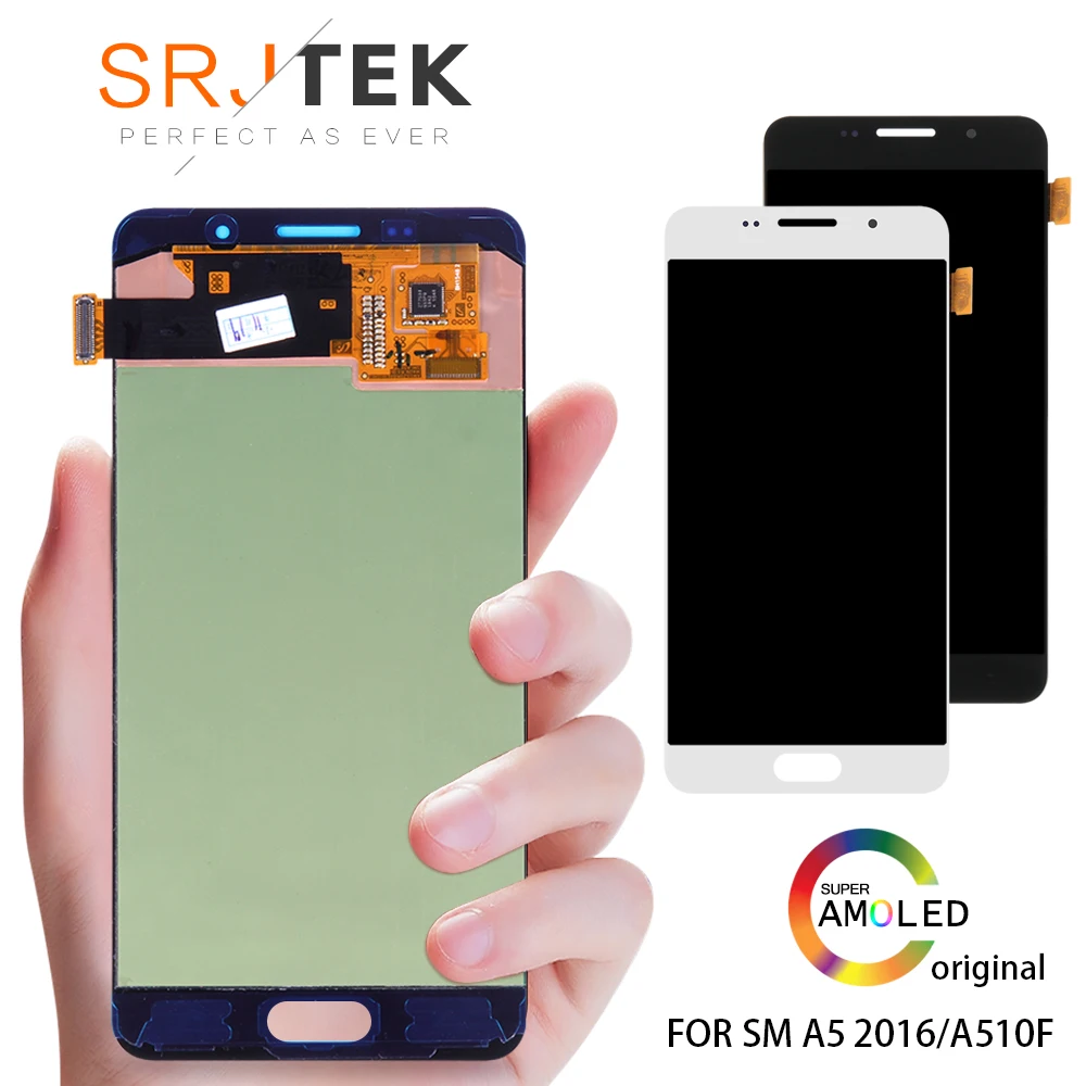 Original 5.2" AMOLED LCD for SAMSUNG Galaxy A5 2016 LCD Display A510 A510F A510M SM-A510F Touch Screen Digitizer LCD Replacement
Original 5.2" AMOLED LCD for SAMSUNG Galaxy A5 2016 LCD Display A510 A510F A510M SM-A510F Touch Screen Digitizer LCD Replacement