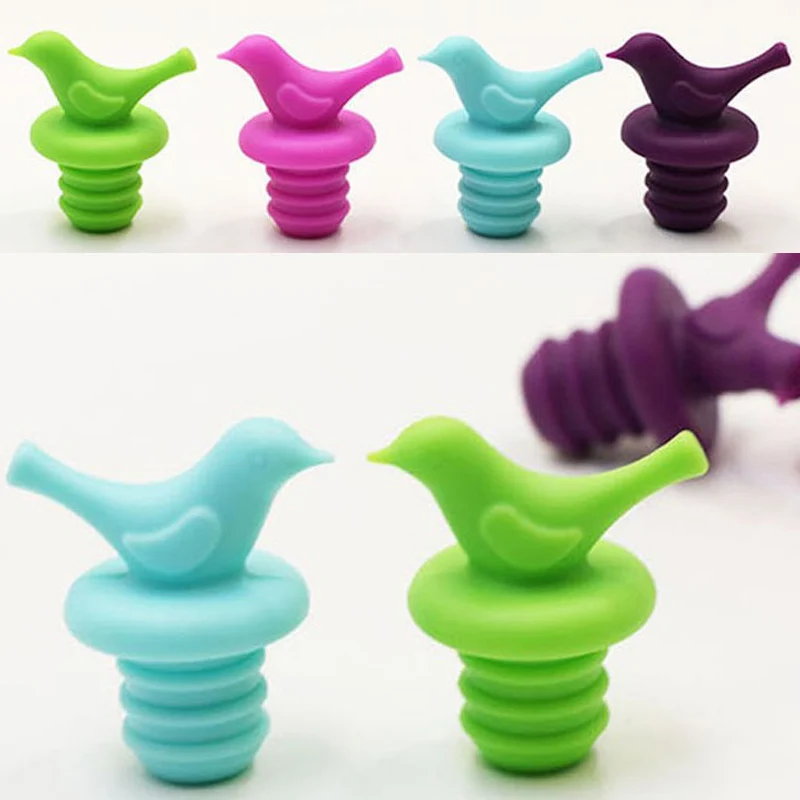 1pcs bird silicone bottle stopper wine pour stopper plug to avoid air contact or leak silicone bottle cap dining bar tableware
1pcs bird silicone bottle stopper wine pour stopper plug to avoid air contact or leak silicone bottle cap dining bar tableware
