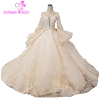 Custom Made Big Skirt Ball Gown Crystal Beaded Luxury Long Wedding Dresses Bridal Gown Robe De Mariee Glitters Vestidos De Novia
Custom Made Big Skirt Ball Gown Crystal Beaded Luxury Long Wedding Dresses Bridal Gown Robe De Mariee Glitters Vestidos De Novia