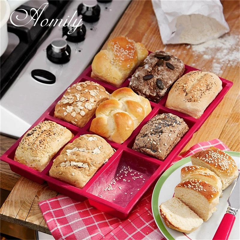 Aomily Silicone 9 Holes Bread Baking Pan Mould Tray Chocolate Cake Mould Dough Pastry Shaper Bakery DIY Baking Gadgets Helper
Aomily Silicone 9 Holes Bread Baking Pan Mould Tray Chocolate Cake Mould Dough Pastry Shaper Bakery DIY Baking Gadgets Helper