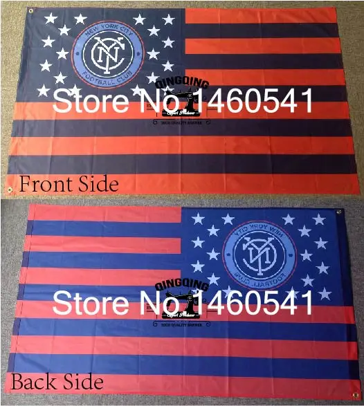 Image New York City FC Nation Flag 3ft x 5ft Polyester North American Soccer US Soccer Club Banner Size 4 144* 96cm QingQing Flag