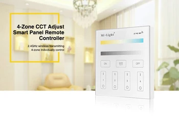Milight T2 AC220V 4-Zone CCT Adjust Smart Panel Remote Controller color temperature and brightness for led strip light lamp bulb
Milight T2 AC220V 4-Zone CCT Adjust Smart Panel Remote Controller color temperature and brightness for led strip light lamp bulb