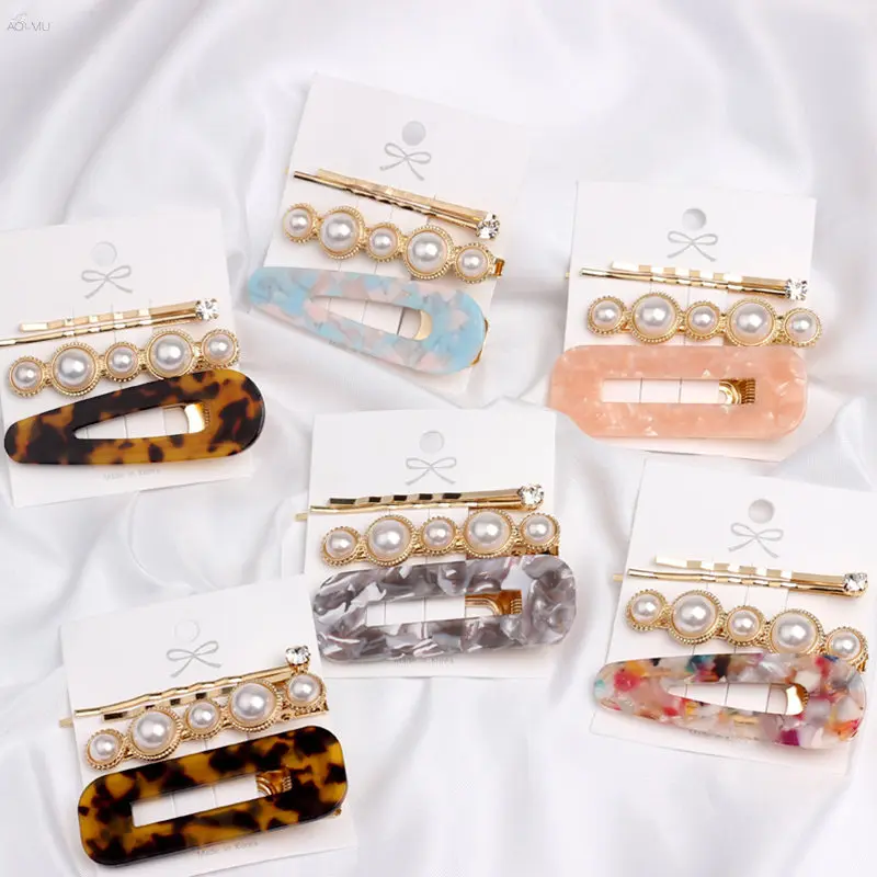 AOMU 1SET Japan Acetic Acid Acrylic Geometric Rectangle Waterdrop Hair Clips Imitation Pearl Metal Hairpins for Women Hair Jewel
AOMU 1SET Japan Acetic Acid Acrylic Geometric Rectangle Waterdrop Hair Clips Imitation Pearl Metal Hairpins for Women Hair Jewel