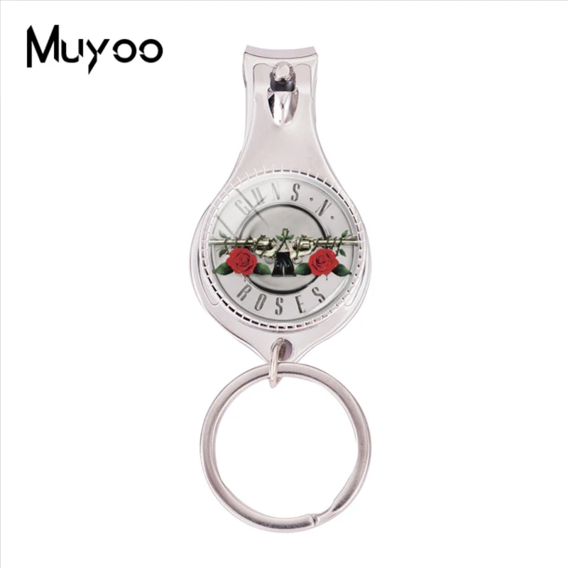 2018 Fashion Guns N Roses Logo Multifunctional Keychain Rock Band Nail Clipper Keyring Silver Glass Dome Jewelry Nail Clippers
2018 Fashion Guns N Roses Logo Multifunctional Keychain Rock Band Nail Clipper Keyring Silver Glass Dome Jewelry Nail Clippers