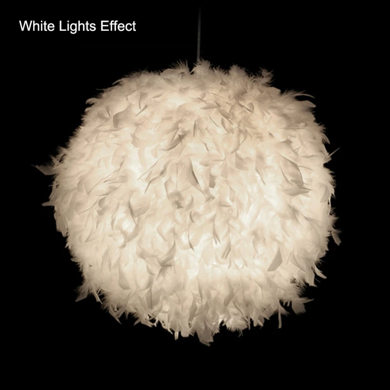 E27 Modern Pendant Light Ball Romantic Dreamlike Feather Droplight Luxury Bedroom Hanging Lamp Lamparas 220V White
E27 Modern Pendant Light Ball Romantic Dreamlike Feather Droplight Luxury Bedroom Hanging Lamp Lamparas 220V White